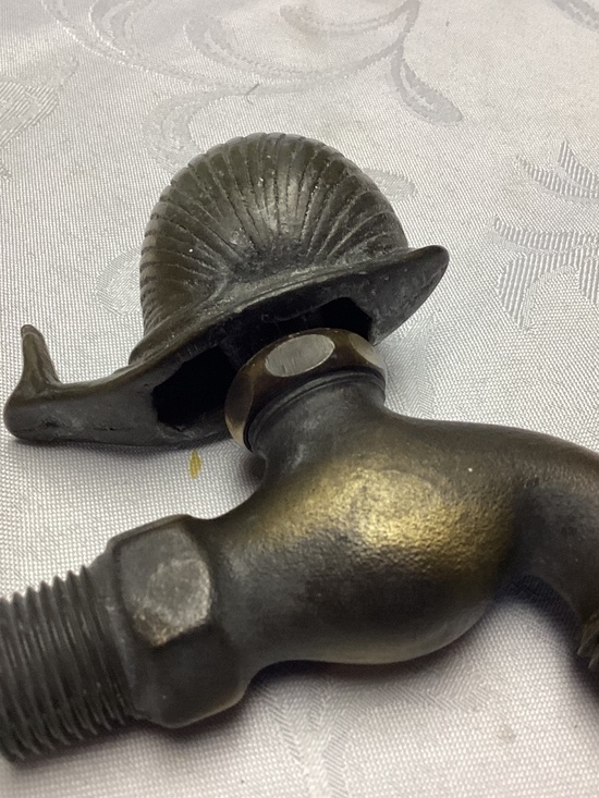 American Vintage Other - Vintage Brass SNAIL. Garden Lawn Faucet Spigot Tap & 1” Hose Bronze